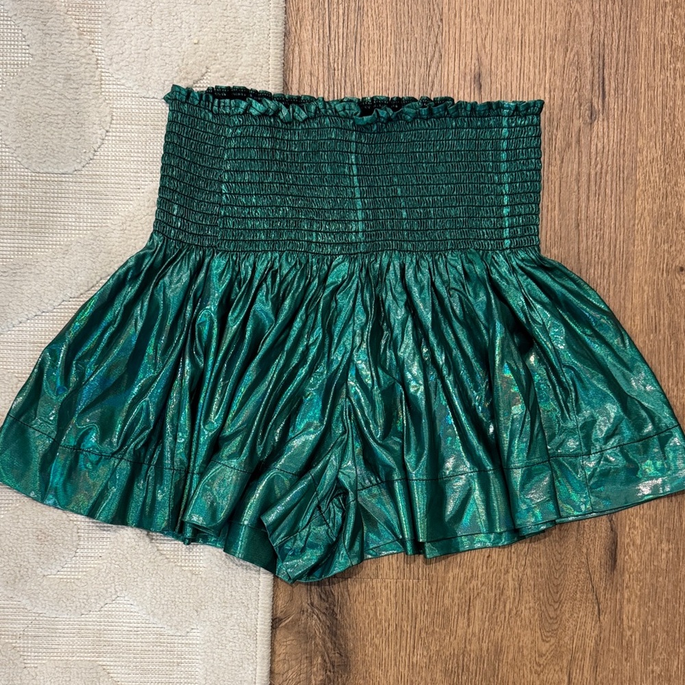 QUEEN OF SPARKLES High Waist Green Shorts